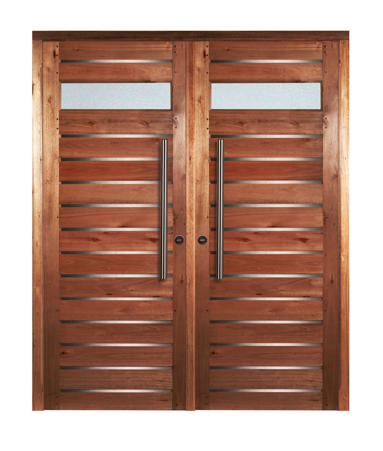 Puerta Doble Estilo Moderno Con Recorte Y Apliques