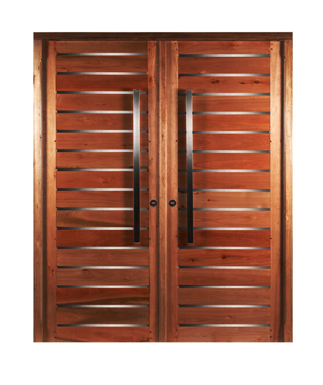 Puerta Doble Ciega Pesada Con Apliques