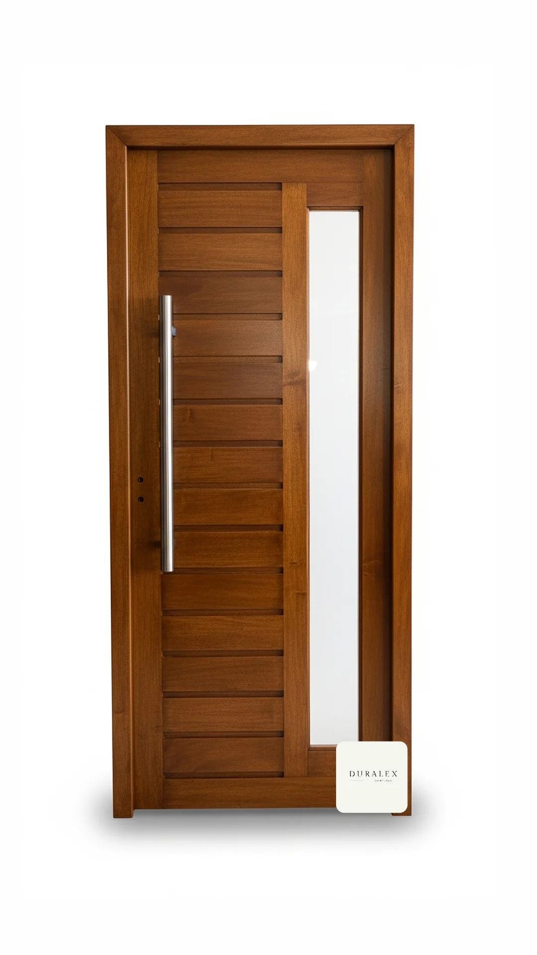 Puerta De Exterior Estilo Moderno Vidrio Lateral - Imagen 2