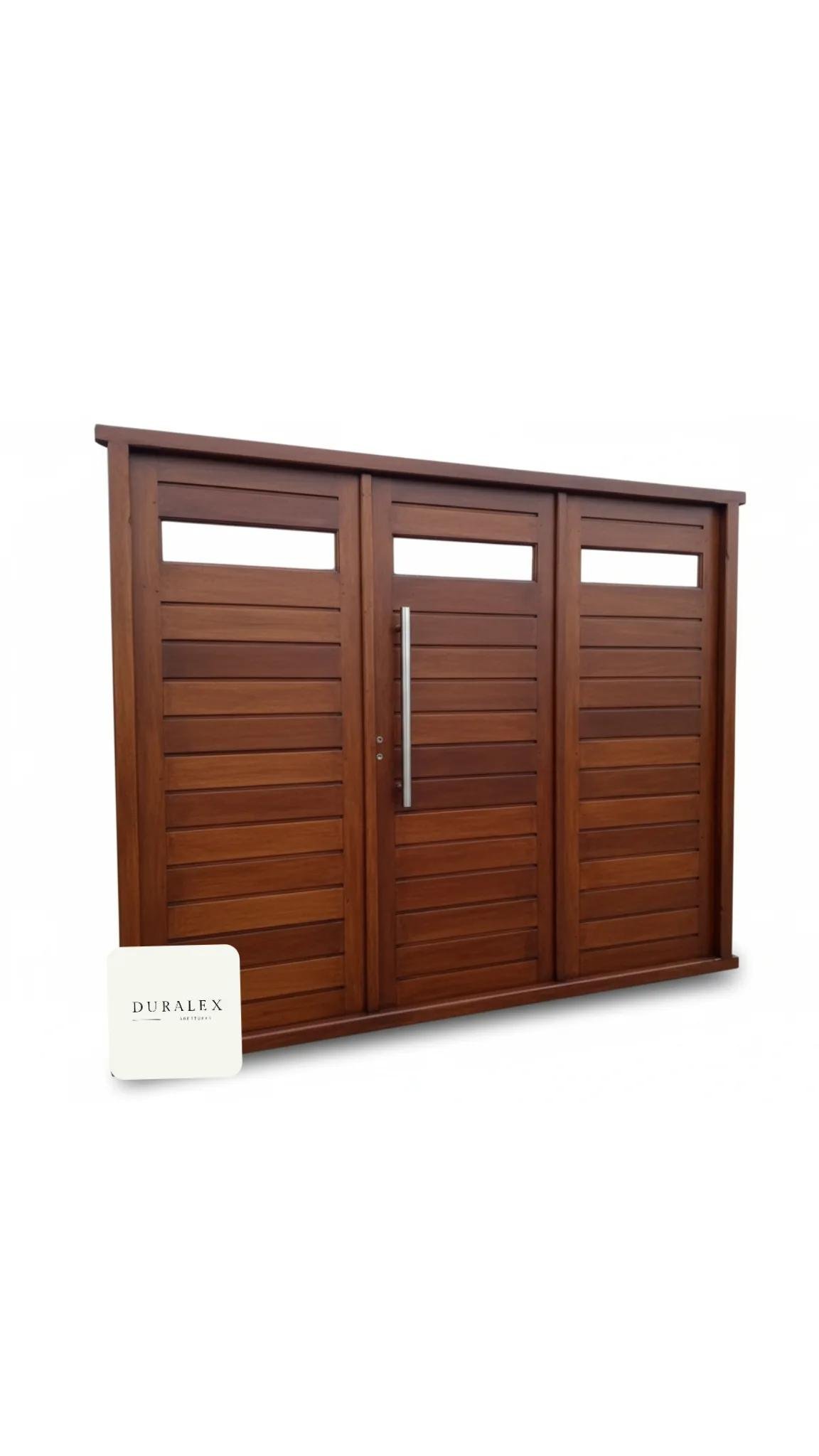 Portón De Abrir Estilo Moderno Con Recorte Superior